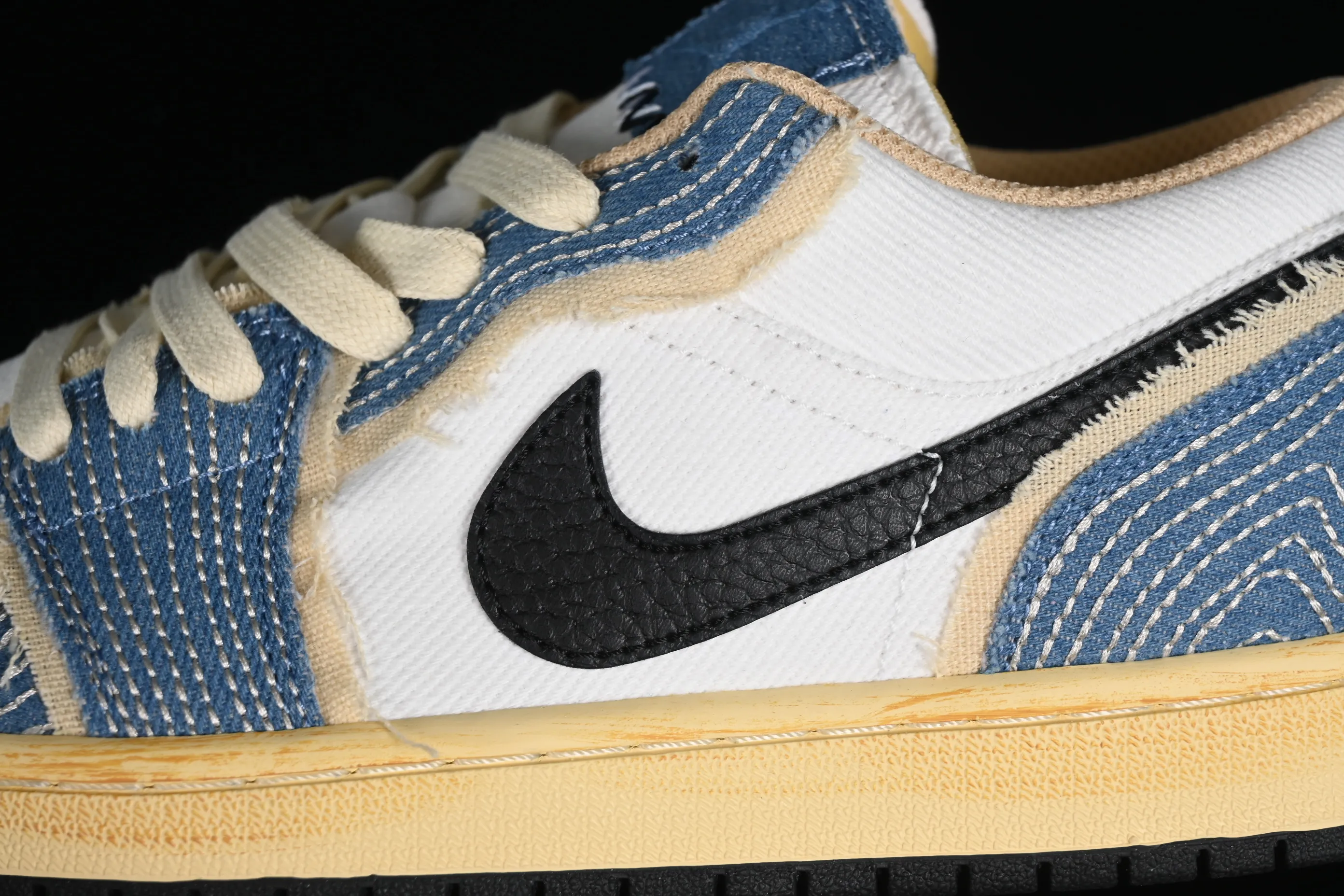 All categories Air Jordan Jordan series basketball shoes Air Jordan 1 Low Air Jordan 1 Low SE "WRMK" AJ1 Joe 1 Sashiko embroidery low-top cultural casual sneakers FN7670-493
